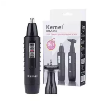 Kemei Km-9688 - 2 In 1 Rechargeable Hair and Nose Trimmer