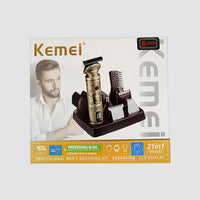 KM-1637 Digital 21 in 1 Grooming Kit With Lithium Batteries (Trimmer, Shaver, Body Groomer & Nose Trimmer All in One)