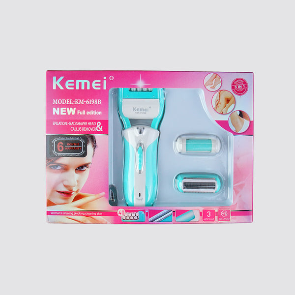 KM-6198 3 in 1 Shaver Epilator