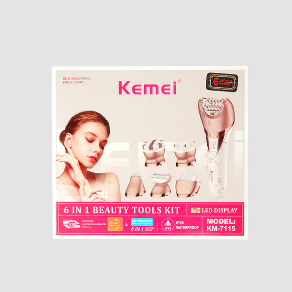 Kemei KM-7115 — 6-in-1 Beauty Care Kit