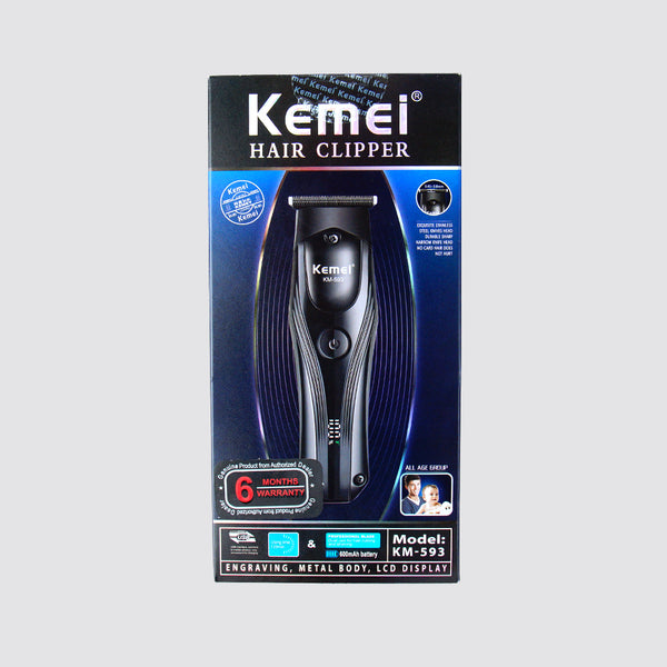 KM-593 Trimmer WIth Digital Display Display & Lithium Batteries