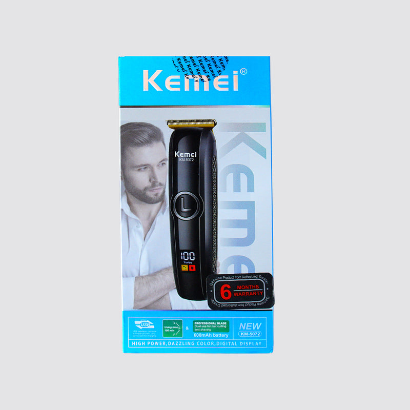 KM-5072 Professional Trimmer | Digital | T-Blade | Lithium Batteries