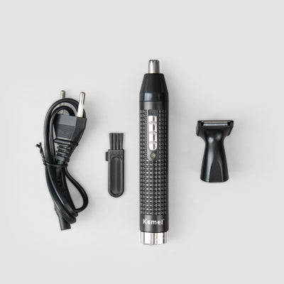 KM-728 2 in1 Rechargeable Nose Hair Trimmer for Men