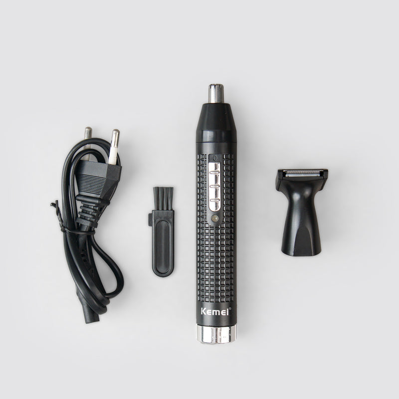 KM-728 2 in1 Rechargeable Nose Hair Trimmer for Men