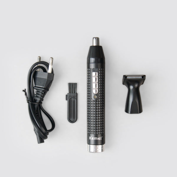 Kemei KM-728 2 in1 Rechargeable Nose Hair Trimmer for Men