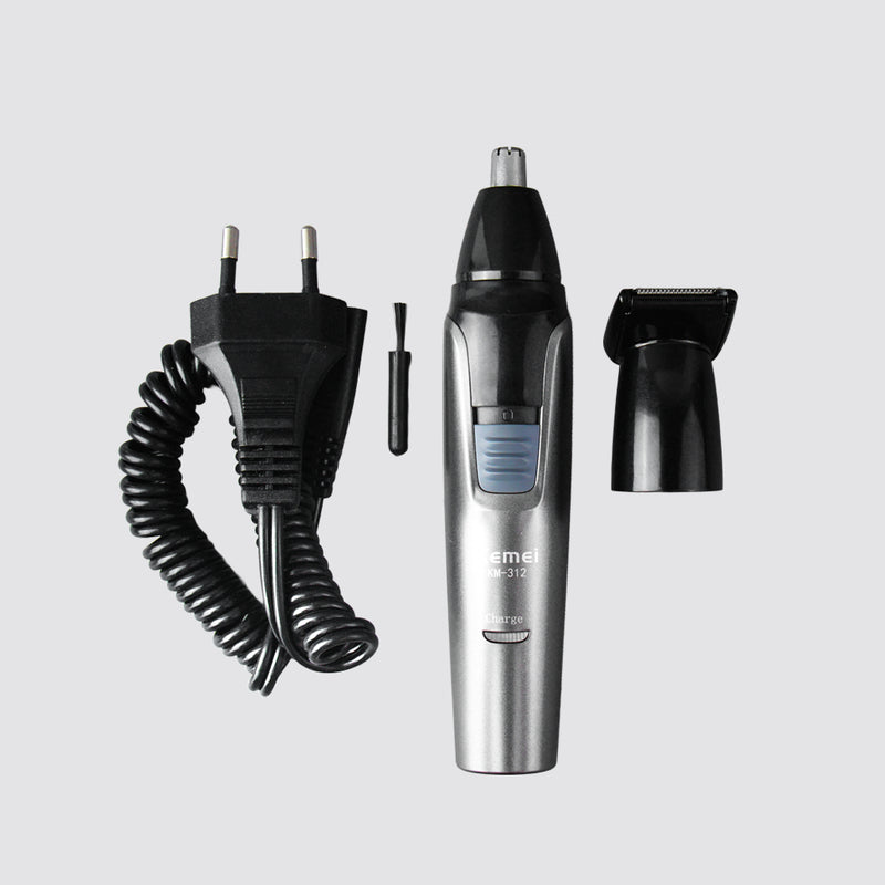 KM-312 3-in-1 Rechargeable Nose Eyebrow Ear Sideburns Hair Trimmer