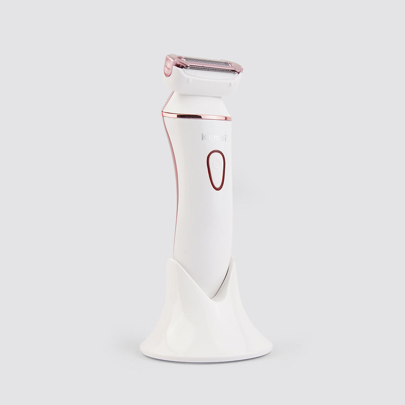 KM-7202 5 in 1 Shaver | Facial cleansing brush | Shaving Blade | Trimming Blade | 3 in 1 blade | Charging dock