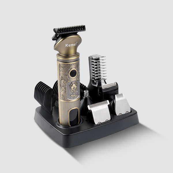Kemei KM-1637 Digital 21 in 1 Grooming Kit With Lithium Batteries (Trimmer, Shaver, Body Groomer & Nose Trimmer All in One)