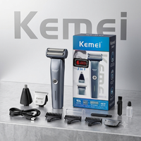 KM-1258 3 in 1 Grooming Kit with Shaver Trimmer & Nose Trimmer (Lithium Batteries)