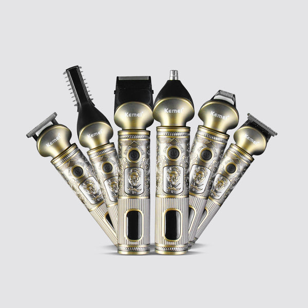 Kemei KM-1637 Digital 21 in 1 Grooming Kit With Lithium Batteries (Trimmer, Shaver, Body Groomer & Nose Trimmer All in One)