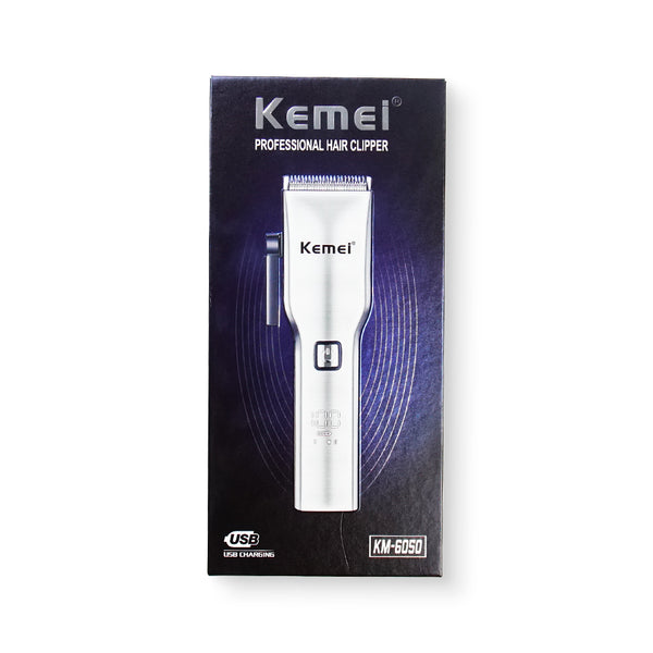 Kemei KM-6050 Professional hair Trimmer | Digital | Lithium Batteries | 8 Guiding Combs