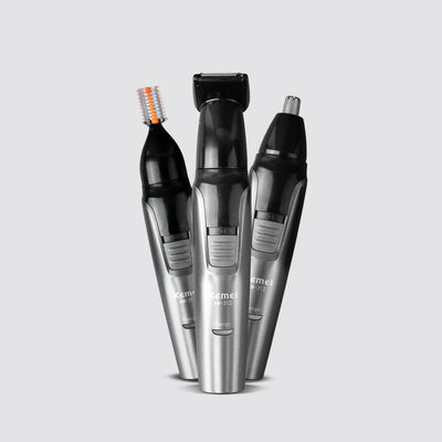 KM-312 3-in-1 Rechargeable Nose Eyebrow Ear Sideburns Hair Trimmer