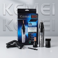 KM-312 3-in-1 Rechargeable Nose Eyebrow Ear Sideburns Hair Trimmer