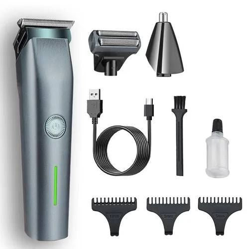 KM-1258 3 in 1 Grooming Kit with Shaver Trimmer & Nose Trimmer (Lithium Batteries)