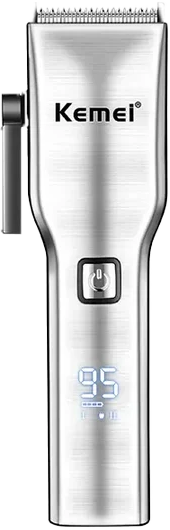 KM-6050 Professional hair Trimmer | Digital | Lithium Batteries | 8 Guiding Combs