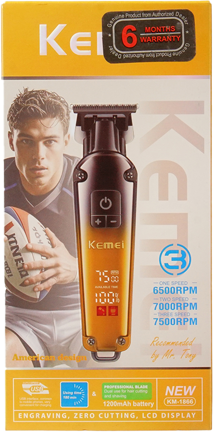 KM-1866 Professional Hair Trimmer - Kemei