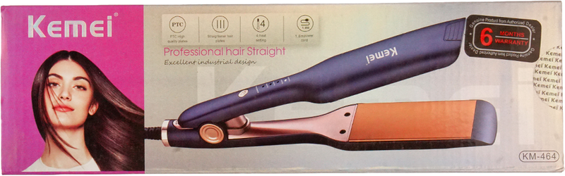 KM-464 Professional Hair Straightener - Kemei