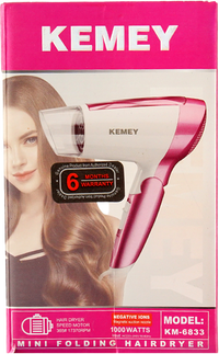KM-6833 Professional 1600W Hair Dryer - Kemei