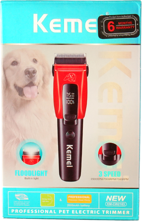 KM-CW2103 Professional Pet Grooming Trimmer - Kemei