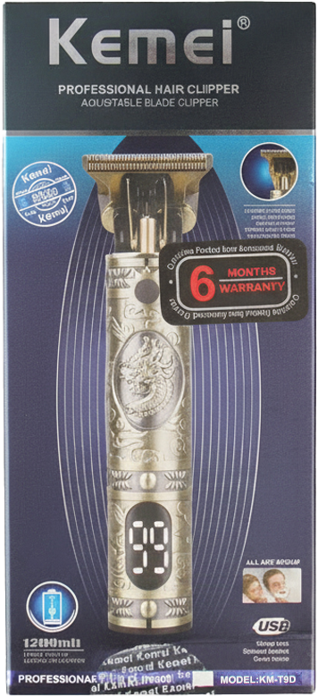 KM-T9D Professional Hair Clipper For Men - Kemei