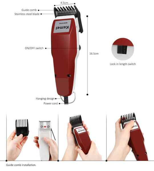 Kemei KM-1400 Professional Electric Hair Clipper